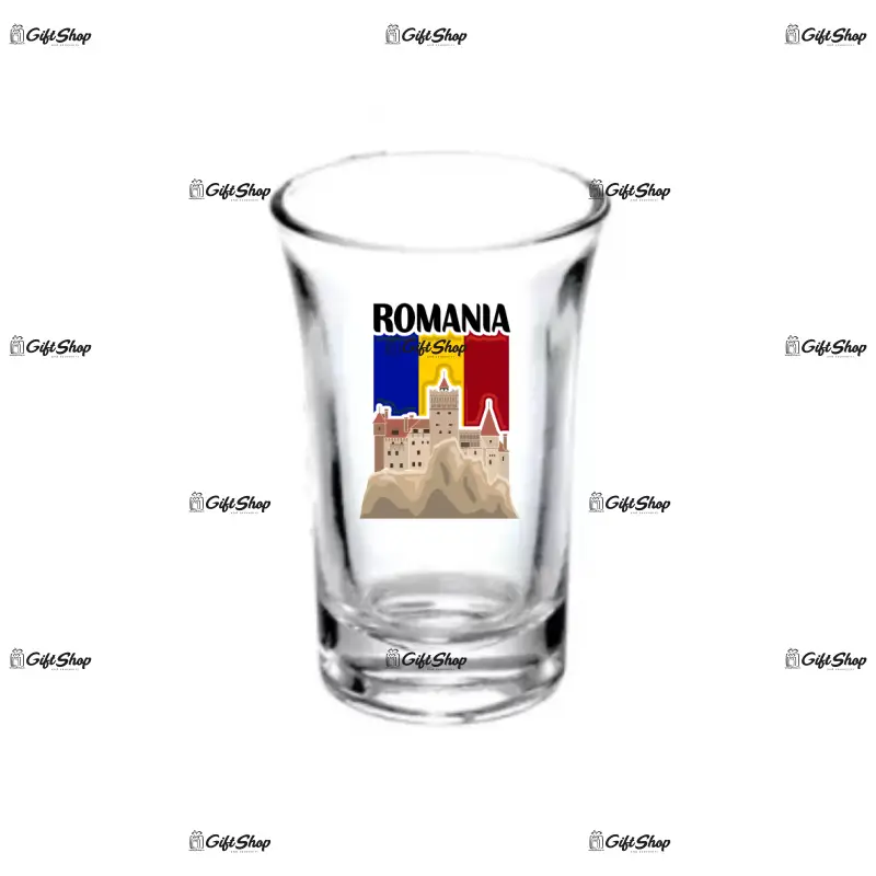 Castelul bran romania, pahar shout, model 44b